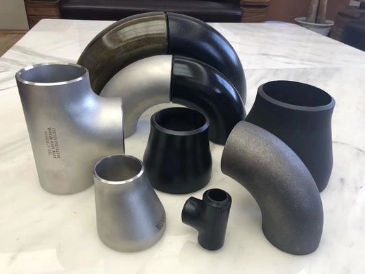 qualidade  45D 90D 180D Carbon Steel Butt Welded Pipe Fittings ASME B16.9 B16.28 A234WPB fábrica
