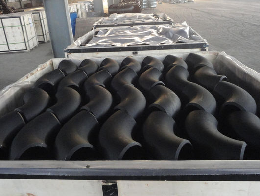 O PRETO DE CARBONO SEM EMENDA DO COTOVELO DA TUBULAÇÃO DE AÇO DE ASTM A234 WPB GALVANIZOU