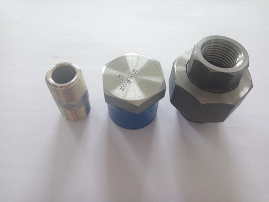 Os encaixes forjados aço carbono ASME B16.11 3000# rosquearam o encaixe forjado SS