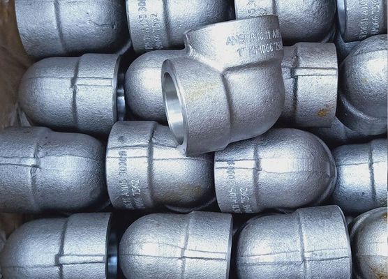 Cotovelo de ASME B16.11 A105 3000 libras de soquete que solda o encaixe de aço forjado rosqueado