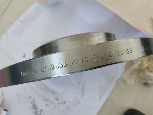 Padrão amarelo galvanizado Ss316 da pintura Bs4504 da flange da tubulação de Wnrf Pn25 do aço