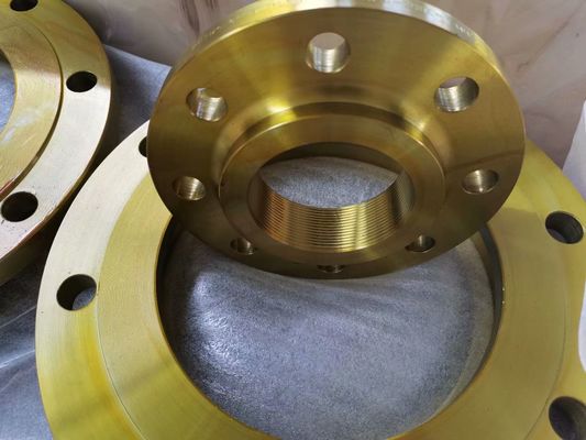 Padrão amarelo galvanizado Ss316 da pintura Bs4504 da flange da tubulação de Wnrf Pn25 do aço